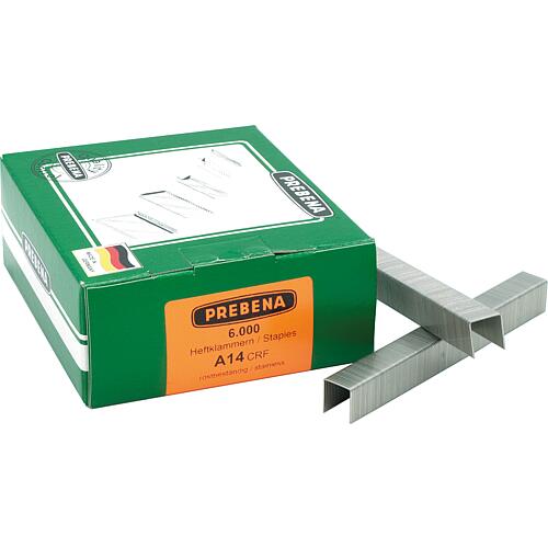 Agrafes type A, 14 mm, V2A, UE = 6000 pcs.