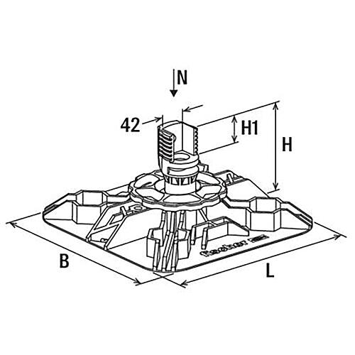 Support pour toit plat Fischer FFRBH articulé Anwendung 7