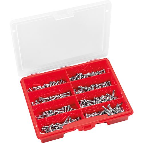 Boîte assortiment de vis autoperceuses, tête ronde, Torx®, DIN 7504, 200 pièces Standard 1