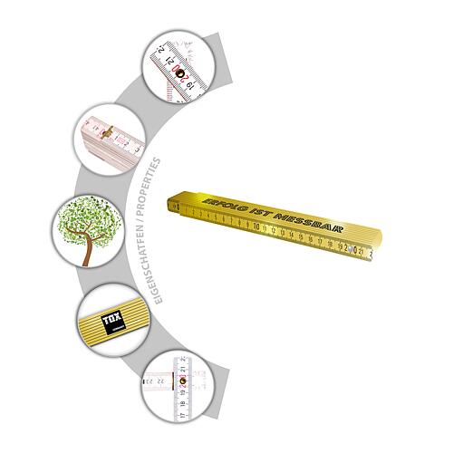 TOX Mètre pliant 2 m « LE SUCCÈS EST QUANTIFIABLE »