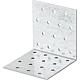 Raccord d'angle zingué sans renfort, 80x80x80mm, épaisseur 2 mm