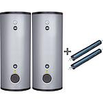 Lot avantageux de 2x accumulateurs de pompe à chaleur WP1V-300, émaillés, 1 échangeur thermique, 290 L