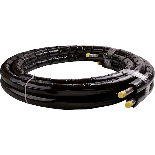 Flexible solaire 2en2 annelé DN12, couronne 50 m avec isolation et cable sonde