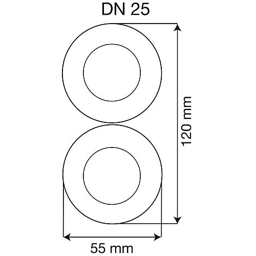 Flexible solaire 2 en 2, DN 25