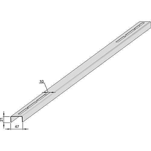 Rails de montage en inox pour crochets de toit universels Standard 2