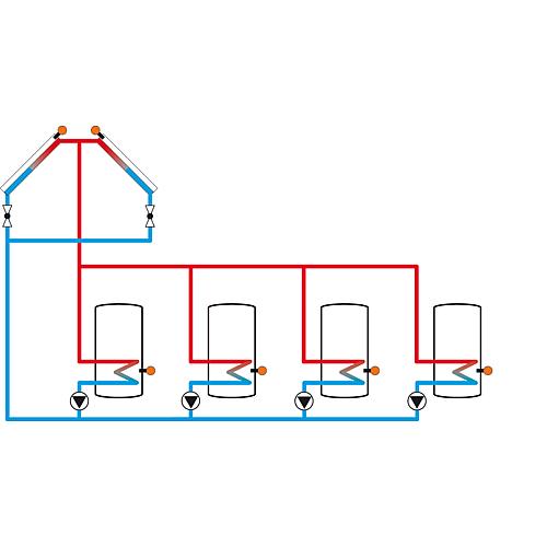 Régulation solaire et de chauffage  DeltaSol® MX Anwendung 27