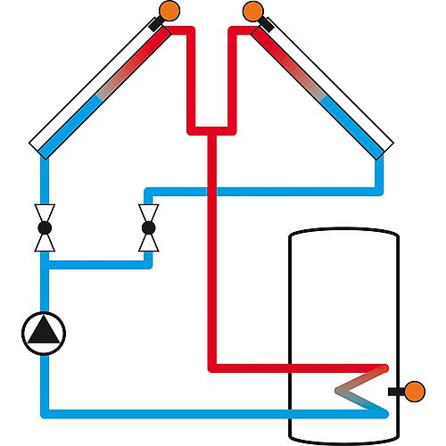 Régulation solaire et de chauffage  DeltaSol® MX Anwendung 6