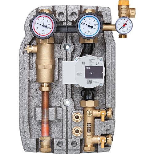 Reservoir solaire Easyflow 22mm 2 circuits,8-28l/min,separateur d'air, Wilo Para ST25/6