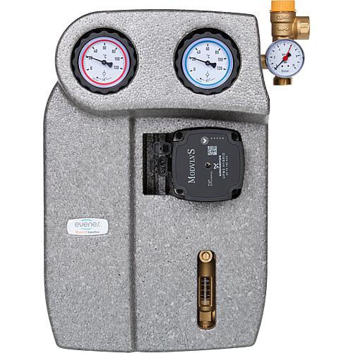 Station solaire Easyflow type 2, aller et retour sans séparateur d'air, avec pompe de circulation solaire Grundfos Standard 2