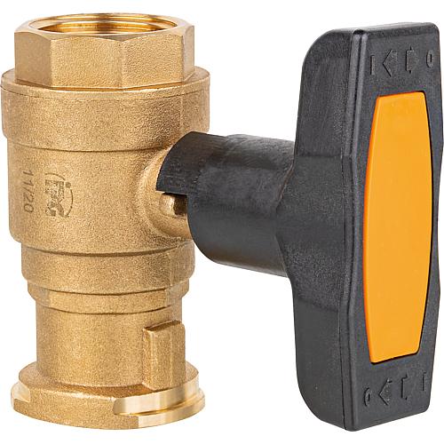 Solaire-Isolation-T-robinet sphérique Type F DN25 (1") fem x DN25 (1") bride, passage pleine