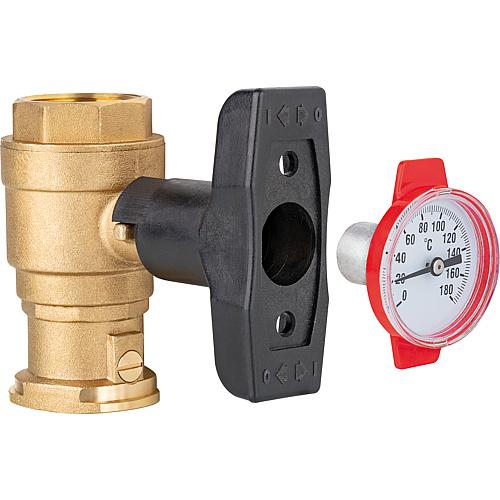 Thermomètre pour vanne à boisseau sphérique solaire en T isolée Anwendung 1