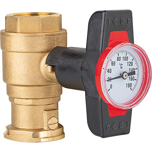 Thermomètre pour vanne à boisseau sphérique solaire en T isolée Anwendung 2