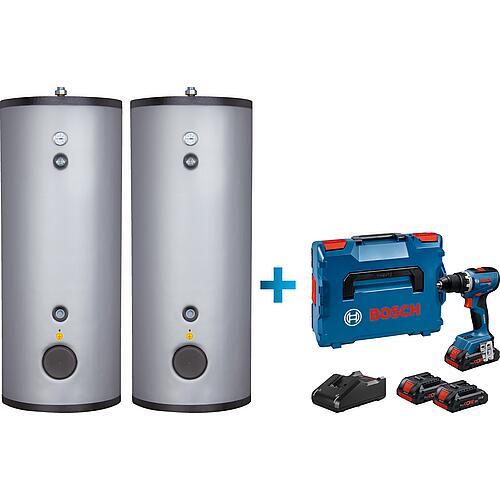 Package Highlight : 2x Accumulateur de pompe à chaleur WP1V-300 + 1x BOSCH GSR 18V Standard 1