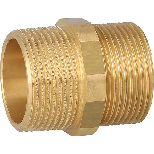 Mamelon double DN32 (1 1/4")AG conique à joint plat