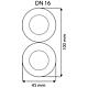 Flexible solaire 2en2 inox DN16, couronne 50 m avec isolation et cable sonde
