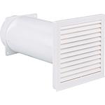 Canal telescopique - ventilateur avec raccordement rond, DN 100 plastique blanc