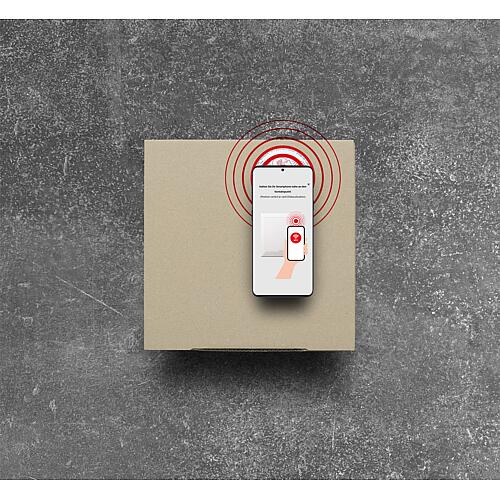Unité de ventilation type ELS-NFC (V = jusqu'à 100 m³/h) pour boîtier encastré, paramétrable par App Anwendung 1