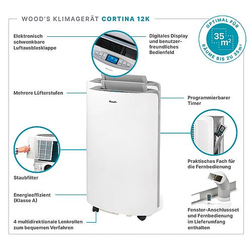 Appareils de climatisation Wood's Cortina 12K Standard 2