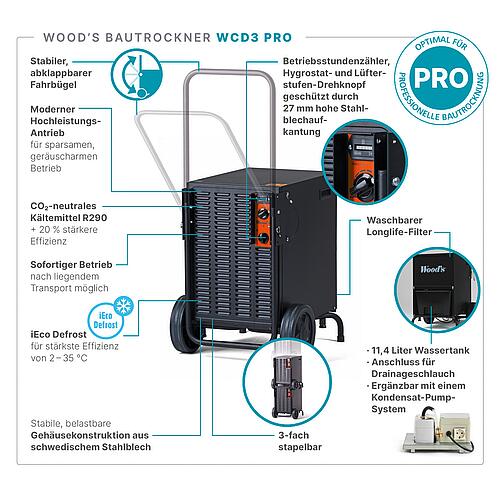 Séchoir de chantier Wood's WCD 3 PRO Standard 2