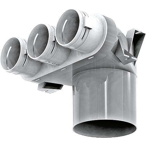 Adaptateur de vanne BlauFast RPZ, 3 voies, pour système à tube cylindrique Standard 1