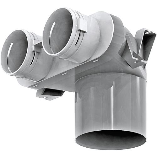 Adaptateur de vanne BlauFast RPZ, 2x, pour système à tube cylindrique Standard 1