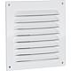 Grille de protection contre les intemperies en alu, blanc 150x150 mm protection anti-insectes, vis et chevill