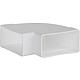 Coude canal plat FLB 100 H 110 x 55 mm horizontal plastique blanc