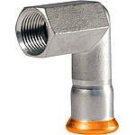 Raccord à sertir en inox 304 Contour M Coude de transition 90° FF