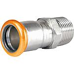 Raccord à sertir en inox 304 Contour M Manchon de transition AG