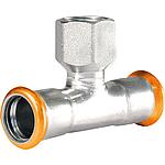 Raccords à sertir en inox 304 Contour M Té avec Sortie M