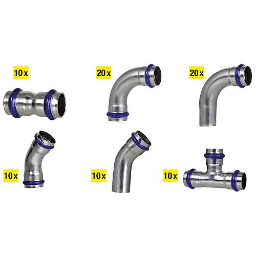 Raccord à sertir inox paquet Contour V,
80 pièces Anwendung 1