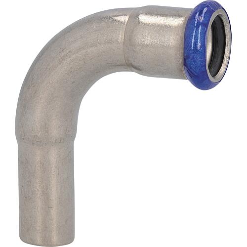 Raccord a sertir en inox coude 90°, DN 15   contour M avec un bout a enficher
