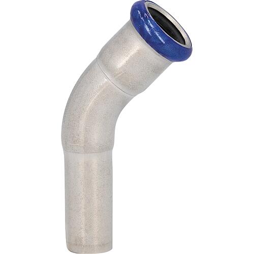 Raccord a sertir en inox coude 45°, DN 15 contour M avec un bout a enficher