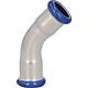 Raccord a sertir en inox Coude 45°, DN 15  contour M fem/fem