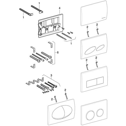  Pièces de rechange pour plaque de commande,  2 quantités de rinçage (UP120/UP200) à partir  année de construction 1998 Standard 1