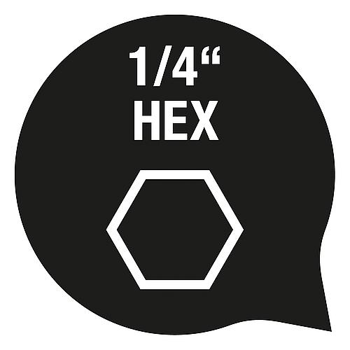Foret verre et carrelage heller® 3900 QUICKBIT CERAMICMASTER, tige hexagonale (1/4" HEX)