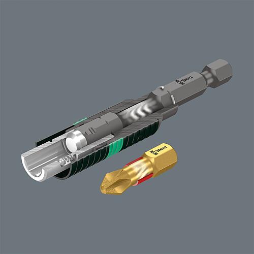 Embouts Pozidriv Wera 855/4 BTZ à emmanchement 1/4", longs, extra-rigides avec zone BiTorsion Anwendung 1