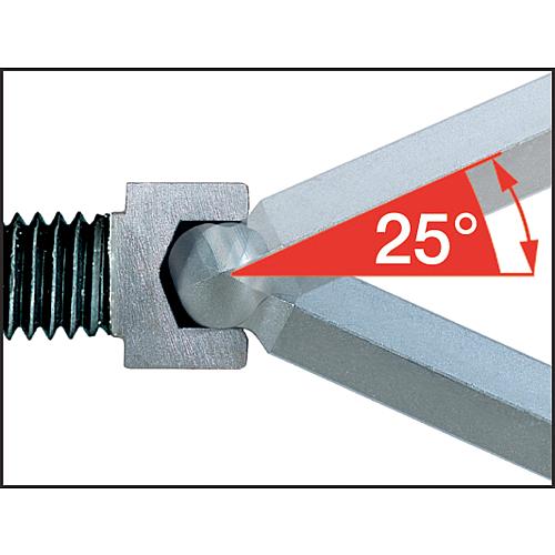 Clé pour serrage angulaire à six pans creux et à tête sphérique 369R Clé à ergots, chromée mate, avec MagicRing®. Piktogramm 3