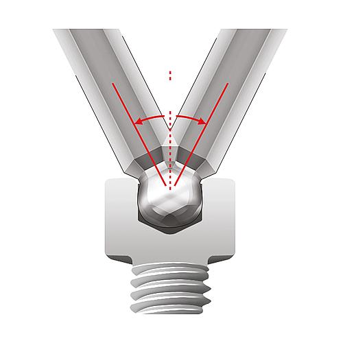 Clé à ergots hexagonale à tête sphérique, longue avec MagicRing®